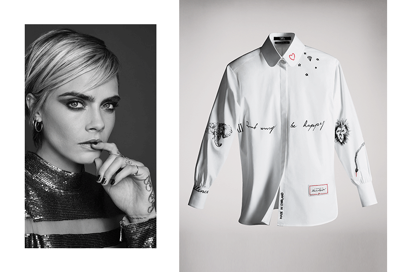 A TRIBUTE TO KARL LAGERFELD : THE WHITE SHIRTS PROJECT” Farfetchで