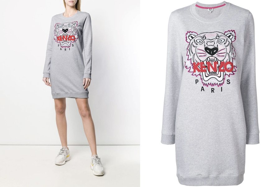 希少 KENZO ケンゾー BEE A TIGER プリント スウェット 白 abitur