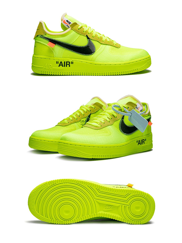 Wearing Nike's Off-White Air Force 1 'Volt': So bright, so amazing