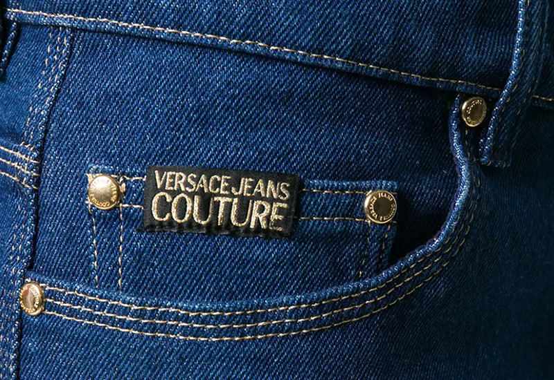 Medium Denim Patches Wash Sailor Jeans