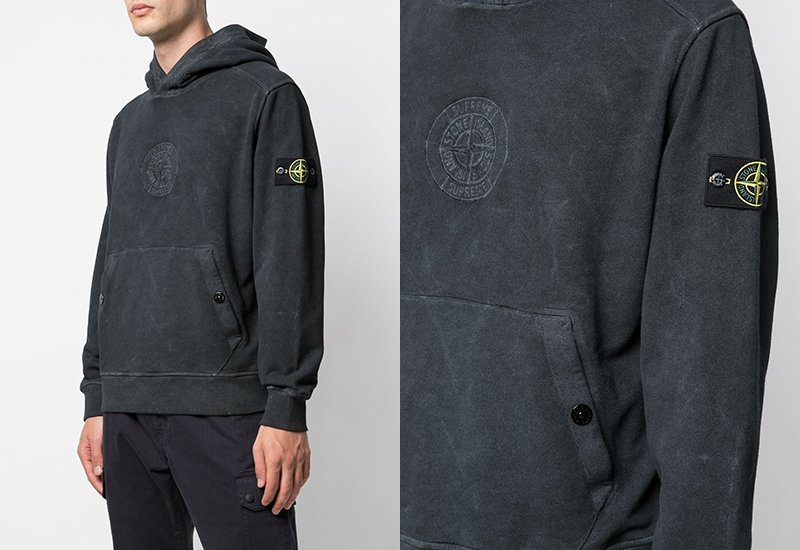 supreme x stone island moletom com capuz