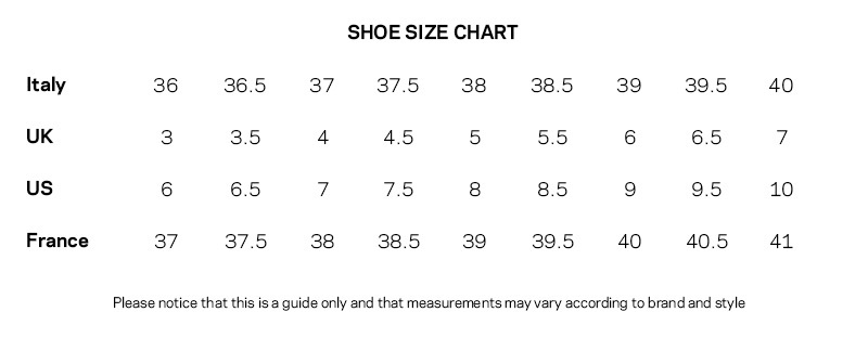 Size Conversion Guide, Therapy Recycle and Exorcise Berlin