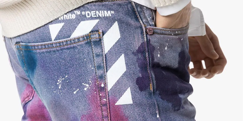 Spray painted jean jacket