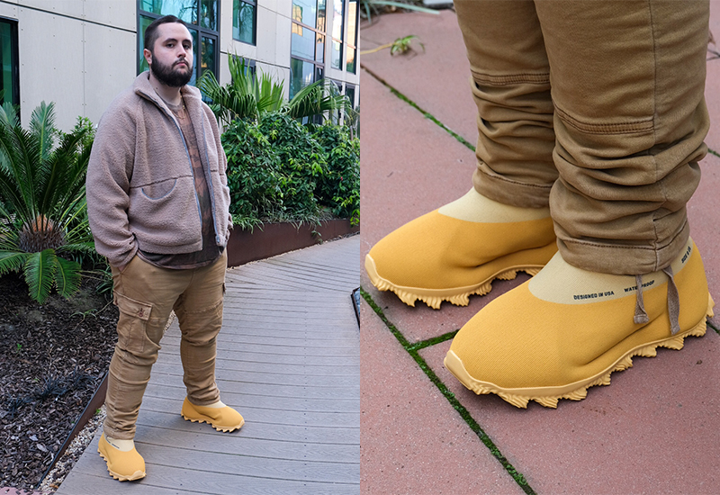 yellow yeezy knit runner